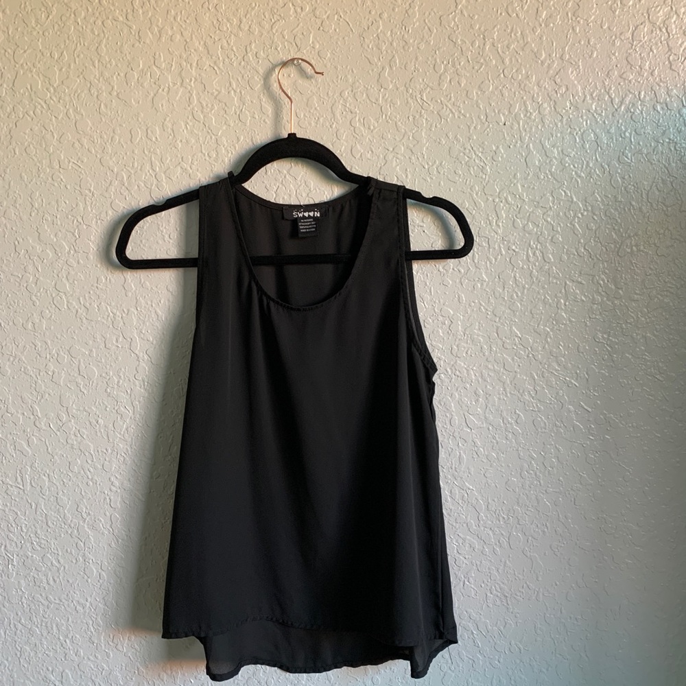 Black blouse.